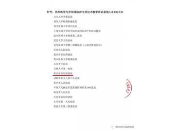 常州市妇幼保健院成为“全国宫颈病变与宫颈癌防治专项技术教学培训基地”